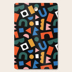 Colorful abstract organic shape art pattern Cutting Board Gallery Image 1