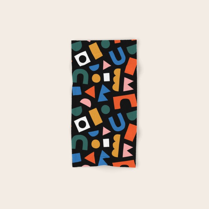 Colorful abstract organic shape art pattern Bath Towel Gallery Image 1