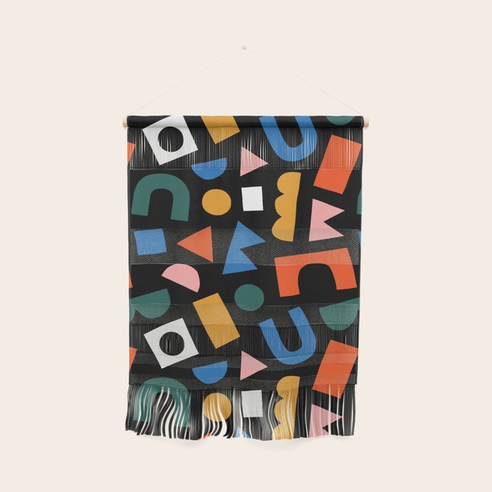 Colorful abstract organic shape art pattern Wall Hanging Gallery Image 1