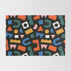 Colorful abstract organic shape art pattern Rug Gallery Image 2