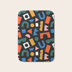 Colorful abstract organic shape art pattern Bath Mat Gallery Image 1