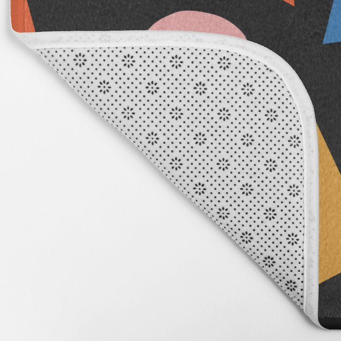 Colorful abstract organic shape art pattern Bath Mat Gallery Image 2