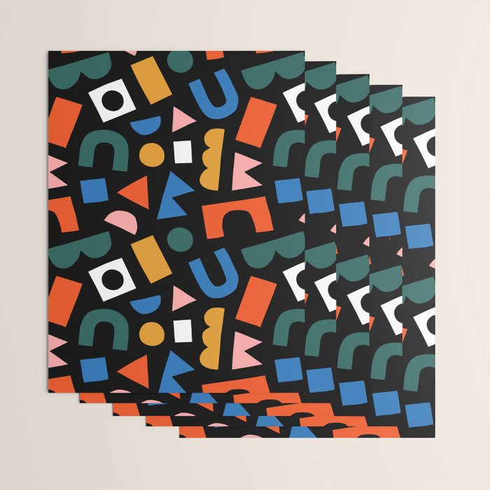 Colorful abstract organic shape art pattern Wrapping Paper Gallery Image 3