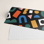 Colorful abstract organic shape art pattern Wrapping Paper Gallery Image 2