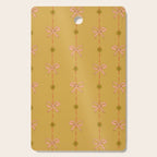 Cute Hair Bows & Stars in Yellow Ochre & Peach Cutting Board Gallery Image 1