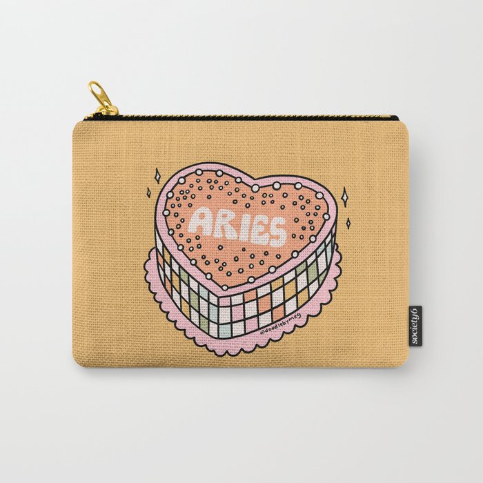 Aries Heart Cake Carry All Pouch Gallery Image 1