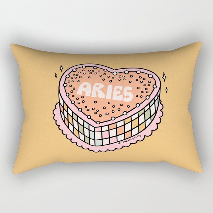 Aries Heart Cake Rectangular Pillow Gallery Image 2