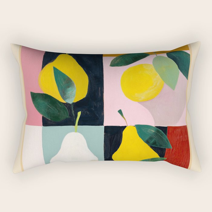 Modern Pears Still Life I Rectangular Pillow Gallery Image 2
