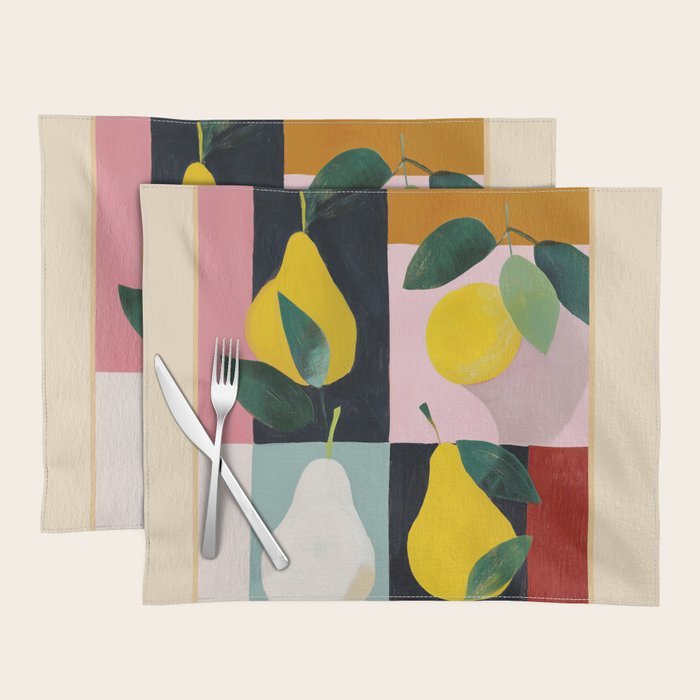 Modern Pears Still Life I Placemat Gallery Image 1