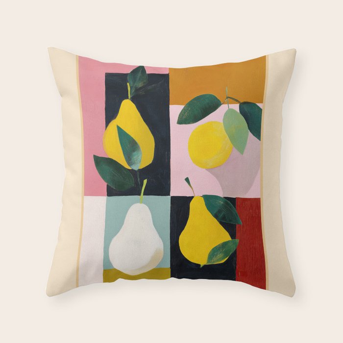Modern Pears Still Life I Throw Pillow Gallery Image 6