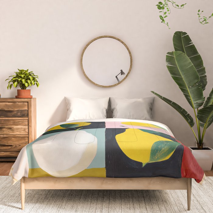 Modern Pears Still Life I Comforter Gallery Image 3