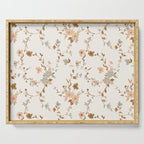 tossed wildflowers - sage apricot Serving Tray Gallery Image 1