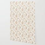 tossed wildflowers - sage apricot Wallpaper Gallery Image 2