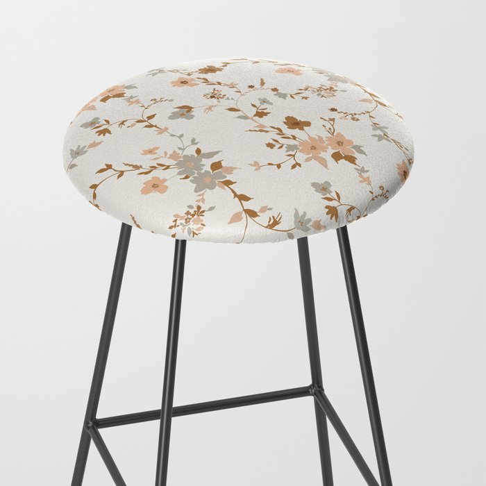 tossed wildflowers - sage apricot Stool Gallery Image 2
