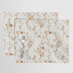 tossed wildflowers - sage apricot Placemat Gallery Image 1