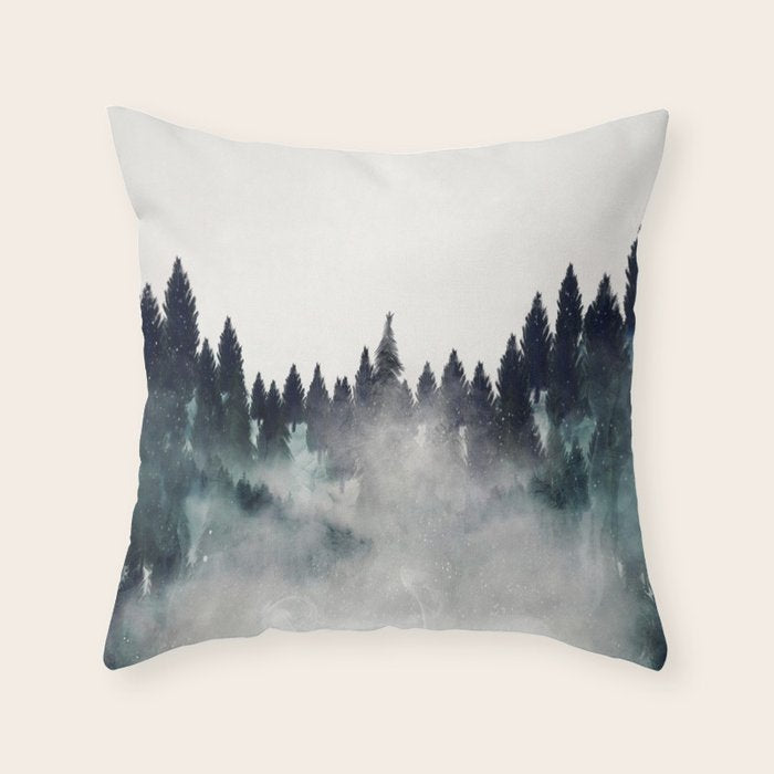 into the wilderness Throw Pillow Gallery Image 1