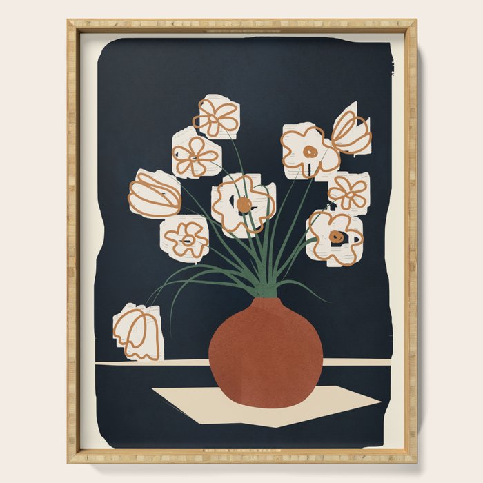 Flowers 1 Serving Tray Gallery Image 1