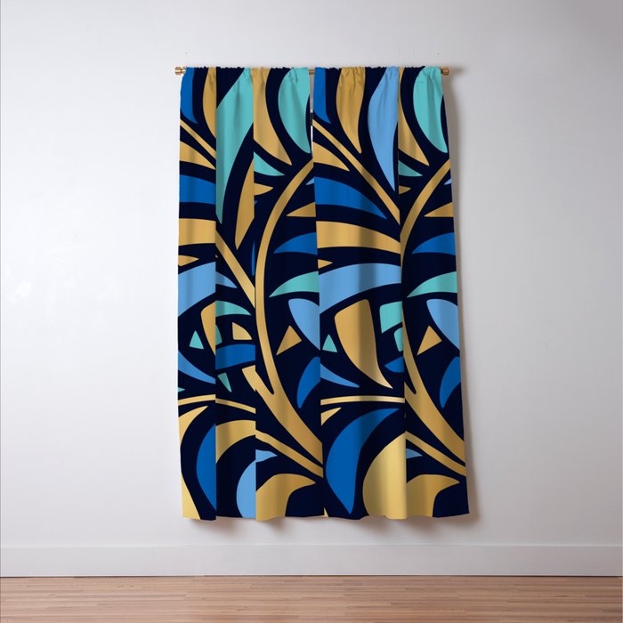 Decorative Floral Leaf Window Curtain Gallery Image 3