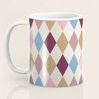 Pastel Retro Harlequin Diamonds Coffee Mug Gallery Image 3