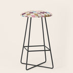 Pastel Retro Harlequin Diamonds Stool Gallery Image 1