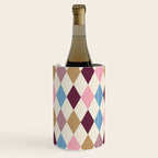 Pastel Retro Harlequin Diamonds Wine Chiller Gallery Image 3
