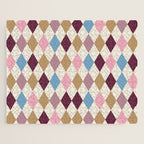 Pastel Retro Harlequin Diamonds Jigsaw Puzzle Gallery Image 1