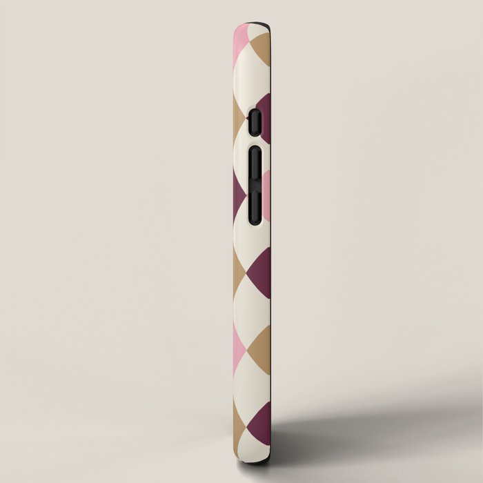 Pastel Retro Harlequin Diamonds iPhone Case Gallery Image 2