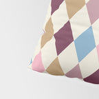 Pastel Retro Harlequin Diamonds Pillow Sham Gallery Image 4