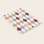 Pastel Retro Harlequin Diamonds Notebook Gallery Image 2