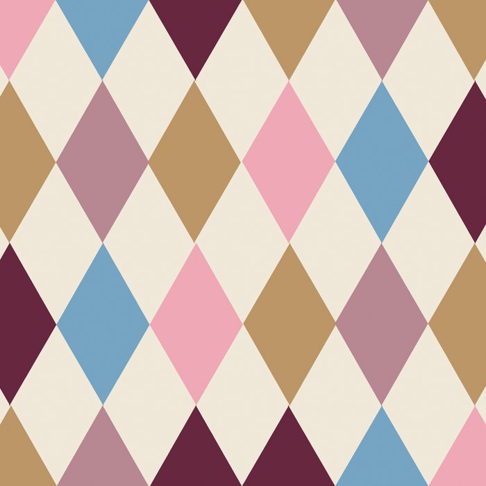 Pastel Retro Harlequin Diamonds Coffee Mug Gallery Image 2