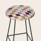 Pastel Retro Harlequin Diamonds Stool Gallery Image 2