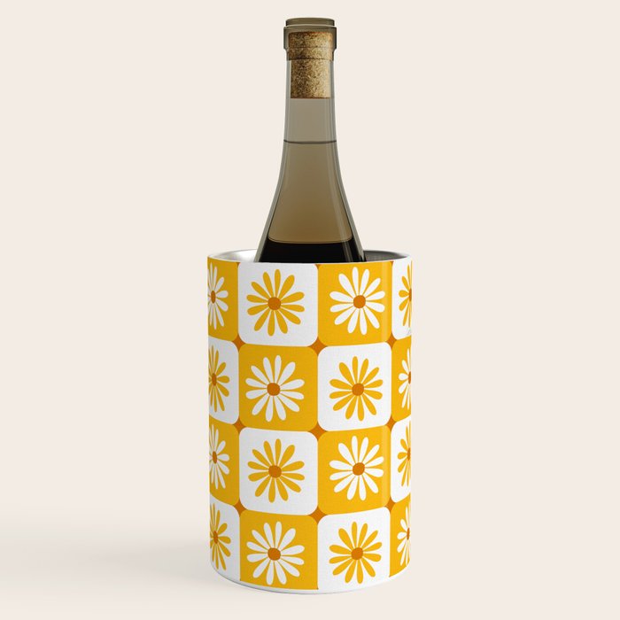 Checkered Daisies - Yellow Wine Chiller Gallery Image 2