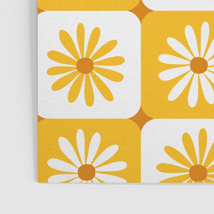 Checkered Daisies - Yellow Poster Gallery Image 3