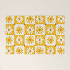 Checkered Daisies - Yellow Welcome Mat Gallery Image 1