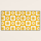 Checkered Daisies - Yellow Desk Mat Gallery Image 3