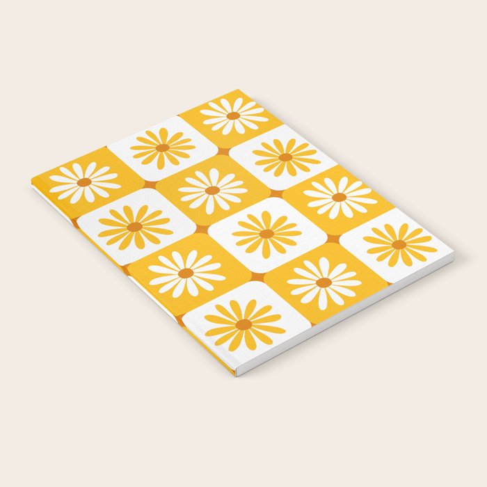 Checkered Daisies - Yellow Notebook Gallery Image 1