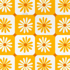 Checkered Daisies - Yellow Coffee Mug Gallery Image 2
