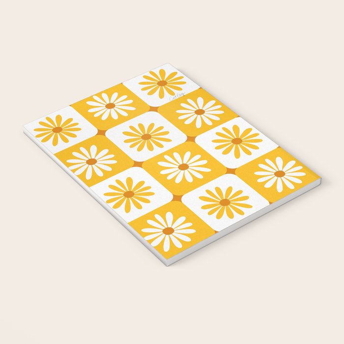 Checkered Daisies - Yellow Notebook Gallery Image 3