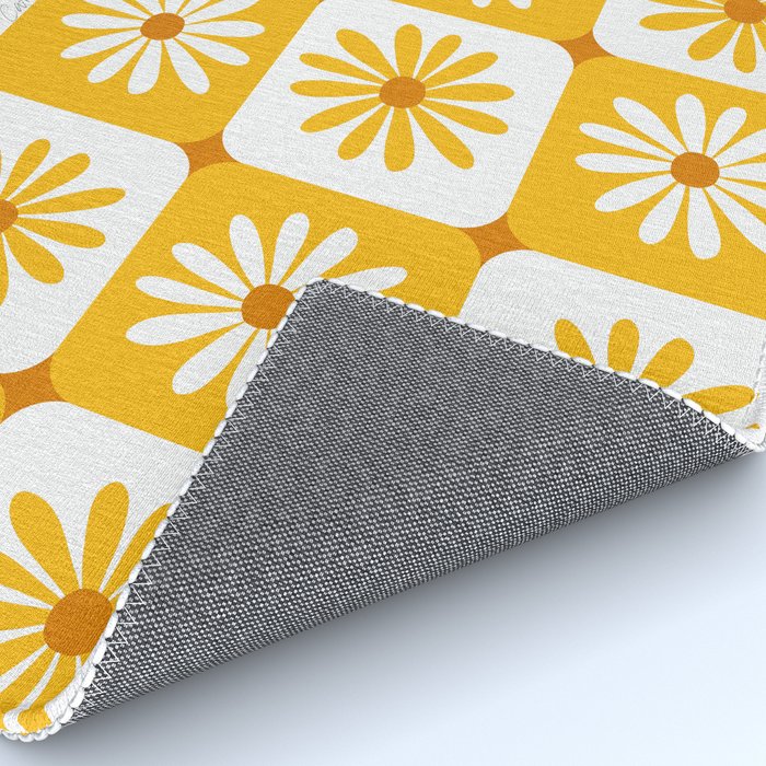 Checkered Daisies - Yellow Rug Gallery Image 4
