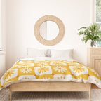 Checkered Daisies - Yellow Duvet Cover Gallery Image 3