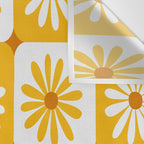 Checkered Daisies - Yellow Wall Tapestry Gallery Image 3