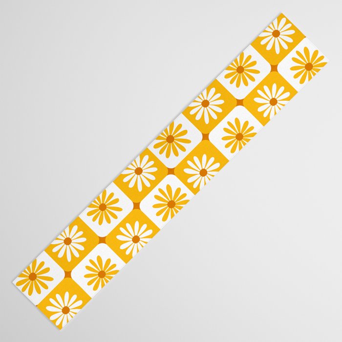 Checkered Daisies - Yellow Table Runner Gallery Image 3