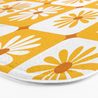 Checkered Daisies - Yellow Bath Mat Gallery Image 3