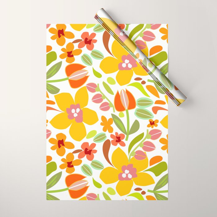 Naif Summer Flora Wrapping Paper Gallery Image 1
