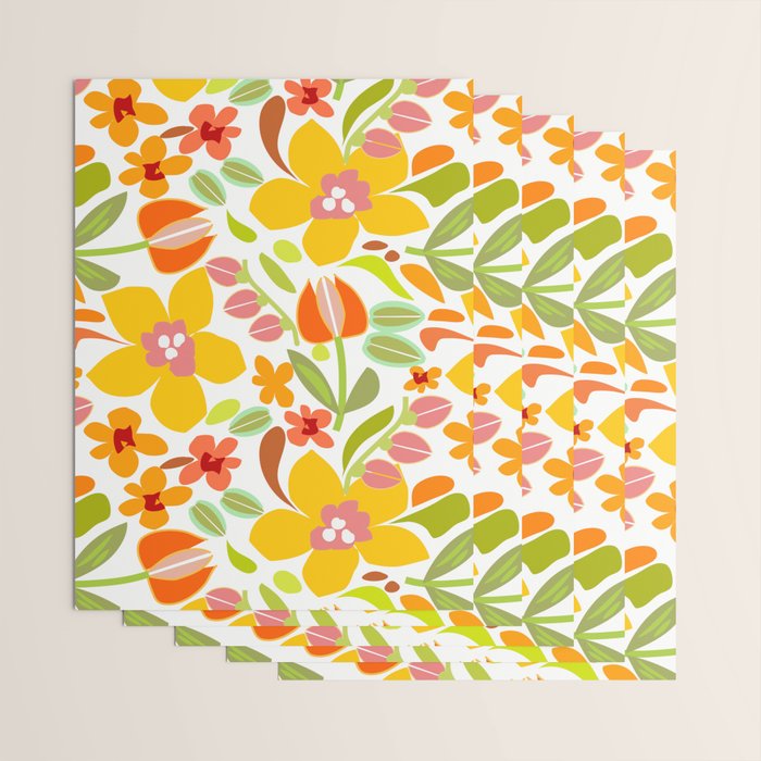 Naif Summer Flora Wrapping Paper Gallery Image 3