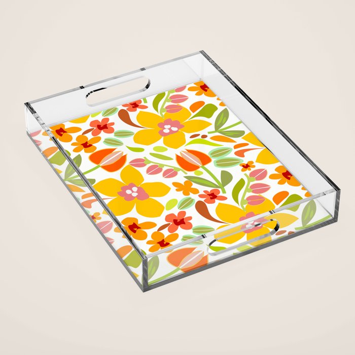 Naif Summer Flora Acrylic Tray Gallery Image 1