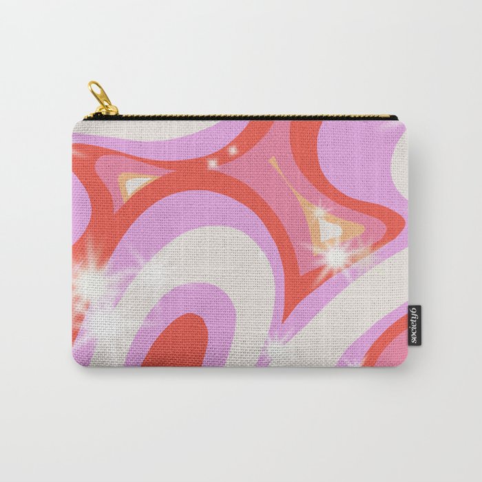 Groovy Party swirls pink Carry All Pouch Gallery Image 1