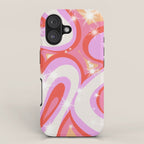 Groovy Party swirls pink iPhone Case Gallery Image 1