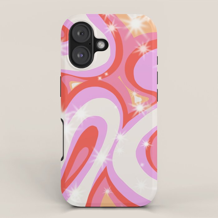 Groovy Party swirls pink iPhone Case Gallery Image 1
