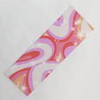 Groovy Party swirls pink Yoga Mat Gallery Image 1